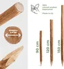 BOGATECO 3 x Haselnuss Staketenzaun Pfosten | Hšhe 120 cm | Produktbild-Vorschau 2