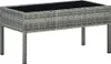 vidaXL Gartentisch Grau 75x40x37 cm Poly Rattan - Produktbild-Vorschau 2