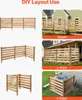 SucceBuy Clôture pare-vue bois 3 panneaux Clôture à lattes Voir les images du produit 3