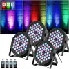 4er Set 12W 36 LEDs Discolicht  RGB Bühnenlicht DMX PAR Produktbild-Vorschau 1