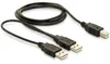 Delock 82394 DELOCK USB Kabel B -> 2x A St/St  1.00m sw Anteprima dell’immagine prodotto 2