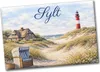 Strandkorb Sylt Souvenir Magnet Leuchtturm Motiv Produktbild-Vorschau 1