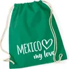 Huuraa Turnbeutel Mexico my love 12 Liter Kelly Green Produktbild-Vorschau 1