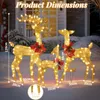 LEADZM 3-teiliges Weihnachtsbeleuchtung Rentier Goldenes, Produktbild-Vorschau 6