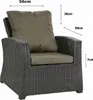 1 x Gartenkissen fur polyratanen Sitzkissen 56x52x7+56x50 Produktbild-Vorschau 7