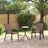 vidaXL Set bistrot da giardino 3 pezzi in acciaio marrone Anteprima dell’immagine prodotto 3