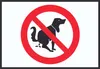 Hier ist kein Hundeklo Symbol Schild A6 Rückseite Produktbild-Vorschau 1