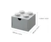 Pudełko na przybory do pisania LEGO 4 z szufladą - szare Podgląd zdjęcia produktu 5