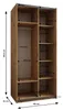 MEBLE KRYSPOL LUX 2 Schrank - 245,5x100x64cm - Schwarz, Produktbild-Vorschau 4