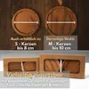 Houten kaarsenhouder set, 2-delig, gemaakt van acaciahout Productafbeelding-voorbeeld 3
