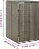 vidaXL Box na odpadky pro 1 odpadkový koš šedý 70x80x117 cm Náhled obrázku produktu 6