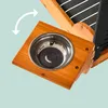 Relaxdays Hundestrandkorb, Rattan, mit Napf, Hundesessel Produktbild-Vorschau 5