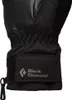 Schwarze Skihandschuhe "Mission Gloves" von Black Diamond; mit Logo und elastischem Bündchen. Produktbild-Vorschau