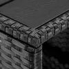 Tavolino da giardino in polyrattan, nero, 45x45x40 cm, Anteprima dell’immagine prodotto 6