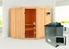 Karibu Sauna Innensauna Jarin Eckeinstieg Ofen 9 KW externe Produktbild-Vorschau 1