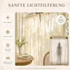 Vorhänge Leinenoptik Creme Halbtransparent Vorhang Voile Produktbild-Vorschau 5