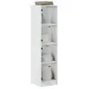 vidaXL Highboard mit Glastüren Weiß 35x37x142 cm Produktbild-Vorschau 5