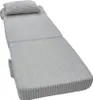 A folded guest mattress with a pillow on a white background. Podgląd zdjęcia produktu