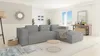 S-STYLE MÖBEL - Modernes Ecksofa Bello aus Hellgrau Cord Produktbild-Vorschau 2