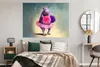 MuchoWow® Poster Nilpferd - Blumen - Ballerina - Pompons - Produktbild-Vorschau 4