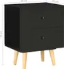 Comodini 2 pezzi neri 40 x 30 x 50 cm in legno di pino Anteprima dell’immagine prodotto 7