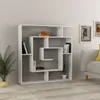 A white, modern bookshelf with books and plants placed on it, shown in a room setting with a sofa and framed art on the wall. Anteprima dell’immagine prodotto