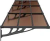 vidaXL Strieška na dvere čierna 358,5x90 cm Polykarbonát Náhľad obrázku produktu 4