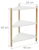 Relaxdays Eckregal, HxBxT: 60 x 46 x 25 cm, 3 Ablagen, Produktbild-Vorschau 4