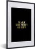 MuchoWow® Gerahmtes Poster Leben - Gold - Schwarz - Zitat Produktbild-Vorschau 1