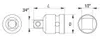Yato yt-1067 Riduttore 1/2(f) x 3/4(m) Anteprima dell’immagine prodotto 2