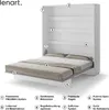 Schrankbett 180 x 200 Vertikal BC-13 Weiß Matt LENART BED Produktbild-Vorschau 3