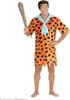 A man dressed as a caveman holding a club. Produktbild-Vorschau