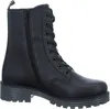 A black lace-up boot is shown from the side against a white background. Produktbild-Vorschau