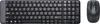 A black Logitech wireless keyboard and mouse set on a white background. Produktbild-Vorschau