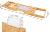 A wooden bath tray with dimensions indicated by measurement lines and text. Anteprima dell’immagine prodotto