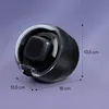 A black watch winder with a clear lid is shown against a light purple background, with dimensions indicated by dashed lines and text. Náhľad obrázku produktu