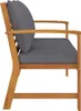 vidaXL Banc de jardin 120 cm avec coussins gris foncé en Voir les images du produit 2