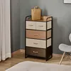 HOMCOM Kommode, Sideboard mit 5 Faltbaren Stoff-Schubladen, Produktbild-Vorschau 2