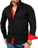 Reslad Herren Langarm Hemd Alabama RS-7050 Schwarz-Rot M Produktbild-Vorschau 2