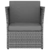 vidaXL Fauteuil de jardin avec tabouret Poly rotin Voir les images du produit 2