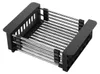 A black and silver adjustable dish rack is shown from a slightly elevated angle against a white background. Produktbild-Vorschau