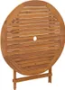vidaXL Table de jardin pliante Ø 90x75 cm bois massif Voir les images du produit 13