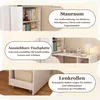 Ausziehbarer Schreibtisch mit Stauraumschrank, 2-in-1 Produktbild-Vorschau 3
