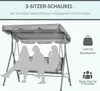Outsunny Hollywoodschaukel 3-Sitzer Schaukelbank Produktbild-Vorschau 7