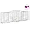 Gabionen mit Hochbogen 7 Stk. 400x50x120/140cm Verzinktes Produktbild-Vorschau 1