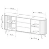 AX LIVING Sideboard mit Schubladen Sanremi Eiche Cremona Produktbild-Vorschau 12