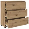 vidaXL Szafka do przechowywania Artisan dąb 80 x 31 x 81 cm Podgląd zdjęcia produktu 7