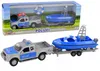 HKG Polizei-Auto mit Boot 12cm Spielzeug Produktbild-Vorschau 3