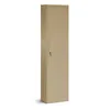 A single, tall, beige metal cabinet with one door and a small lock is presented against a plain white background. Podgląd zdjęcia produktu