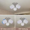 ZMH lampa sufitowa 3 płomienna czarna, reflektor sufitowy Podgląd zdjęcia produktu 3